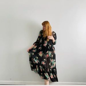 Altar Houseline Sheer Floral Dress